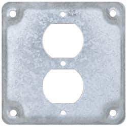 Cooper Crouse-Hinds - Electrical Outlet Box Steel Square Surface Cover - Eagle Tool & Supply