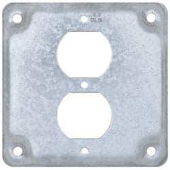 Cooper Crouse-Hinds - Electrical Outlet Box Steel Square Surface Cover - Eagle Tool & Supply