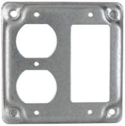 Cooper Crouse-Hinds - Electrical Outlet Box Steel Square Surface Cover - Eagle Tool & Supply