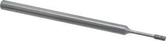 Strauss - 1/8" Head Thickness Diamond (Abrasive) Grinding Pin - 1/8" Shank Diam x 2" Shank Length, Medium Grade, 80 Grit - Eagle Tool & Supply