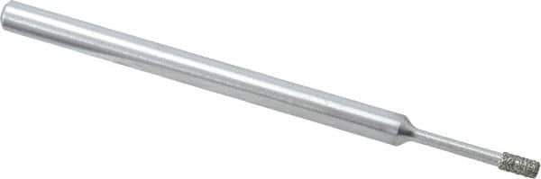 Strauss - 1/8" Head Thickness Diamond (Abrasive) Grinding Pin - 1/8" Shank Diam x 2" Shank Length, Medium Grade, 80 Grit - Eagle Tool & Supply