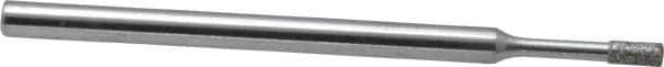 Strauss - 0.157" Head Thickness Diamond (Abrasive) Grinding Pin - 1/8" Shank Diam x 2" Shank Length, Fine Grade, 120 Grit - Eagle Tool & Supply