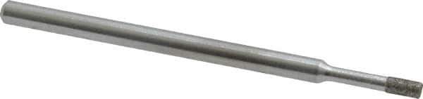 Strauss - 0.157" Head Thickness Diamond (Abrasive) Grinding Pin - 1/8" Shank Diam x 2" Shank Length, (170 Mesh Grit) - Eagle Tool & Supply