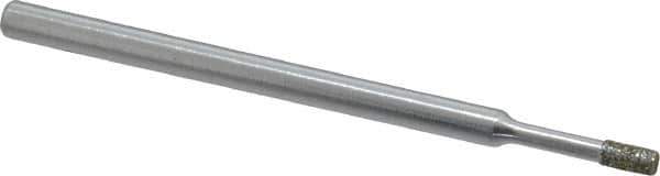 Strauss - 0.157" Head Thickness Diamond (Abrasive) Grinding Pin - 1/8" Shank Diam x 2" Shank Length, Medium Grade, 80 Grit - Eagle Tool & Supply