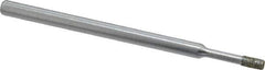 Strauss - 0.157" Head Thickness Diamond (Abrasive) Grinding Pin - 1/8" Shank Diam x 2" Shank Length, Medium Grade, 80 Grit - Eagle Tool & Supply
