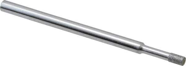 Strauss - 0.157" Head Thickness Diamond (Abrasive) Grinding Pin - 1/8" Shank Diam x 2" Shank Length, (170 Mesh Grit) - Eagle Tool & Supply