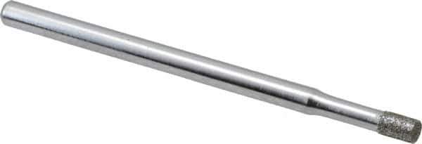 Strauss - 0.11" Head Diam x 0.157" Head Thickness Diamond (Abrasive) Grinding Pin - 1/8" Shank Diam x 2" Shank Length, Fine Grade, 120 Grit - Eagle Tool & Supply