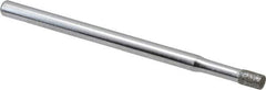 Strauss - 0.11" Head Diam x 0.157" Head Thickness Diamond (Abrasive) Grinding Pin - 1/8" Shank Diam x 2" Shank Length, Fine Grade, 120 Grit - Eagle Tool & Supply