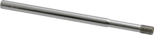 Strauss - 1/8" Head Diam x 0.157" Head Thickness Diamond (Abrasive) Grinding Pin - 1/8" Shank Diam x 2" Shank Length, Fine Grade, 120 Grit - Eagle Tool & Supply