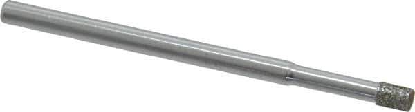 Strauss - 1/8" Head Diam x 0.157" Head Thickness Diamond (Abrasive) Grinding Pin - 1/8" Shank Diam x 2" Shank Length, Medium Grade, 80 Grit - Eagle Tool & Supply