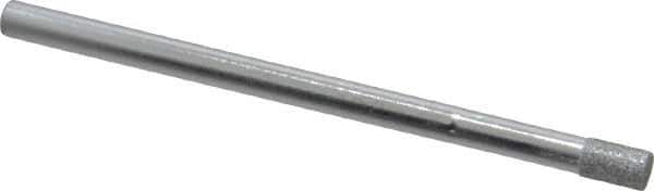 Strauss - 1/8" Head Diam x 0.197" Head Thickness Diamond (Abrasive) Grinding Pin - 1/8" Shank Diam x 2" Shank Length, (170 Mesh Grit) - Eagle Tool & Supply