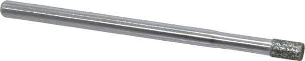 Strauss - 1/8" Head Diam x 0.197" Head Thickness Diamond (Abrasive) Grinding Pin - 1/8" Shank Diam x 2" Shank Length, Medium Grade, 80 Grit - Eagle Tool & Supply