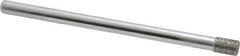 Strauss - 0.14" Head Diam x 0.197" Head Thickness Diamond (Abrasive) Grinding Pin - 1/8" Shank Diam x 2" Shank Length, Medium Grade, 80 Grit - Eagle Tool & Supply