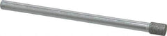 Strauss - 0.157" Head Diam x 0.197" Head Thickness Diamond (Abrasive) Grinding Pin - 1/8" Shank Diam x 2" Shank Length, (170 Mesh Grit) - Eagle Tool & Supply