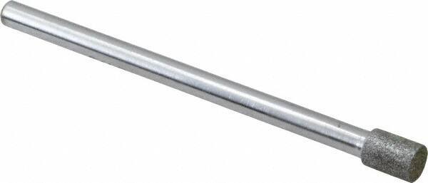 Strauss - 0.177" Head Diam x 1/4" Head Thickness Diamond (Abrasive) Grinding Pin - 1/8" Shank Diam x 2" Shank Length, (170 Mesh Grit) - Eagle Tool & Supply