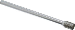 Strauss - 0.177" Head Diam x 1/4" Head Thickness Diamond (Abrasive) Grinding Pin - 1/8" Shank Diam x 2" Shank Length, Medium Grade, 80 Grit - Eagle Tool & Supply