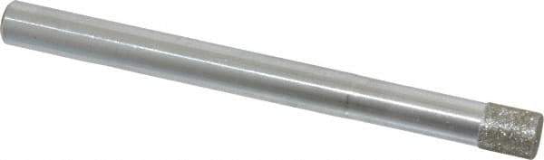 Strauss - 1/4" Head Diam x 0.276" Head Thickness Diamond (Abrasive) Grinding Pin - 1/4" Shank Diam x 3" Shank Length, Medium Grade, 80 Grit - Eagle Tool & Supply
