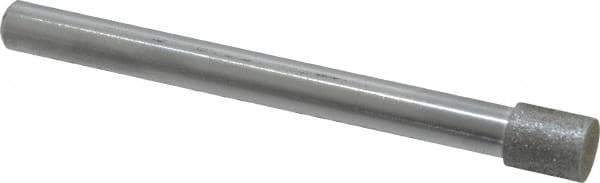 Strauss - 0.315" Head Diam x 3/8" Head Thickness Diamond (Abrasive) Grinding Pin - 1/4" Shank Diam x 3" Shank Length, Very Fine Grade, 170 Grit - Eagle Tool & Supply