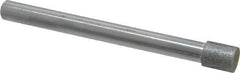Strauss - 0.315" Head Diam x 3/8" Head Thickness Diamond (Abrasive) Grinding Pin - 1/4" Shank Diam x 3" Shank Length, Very Fine Grade, 170 Grit - Eagle Tool & Supply