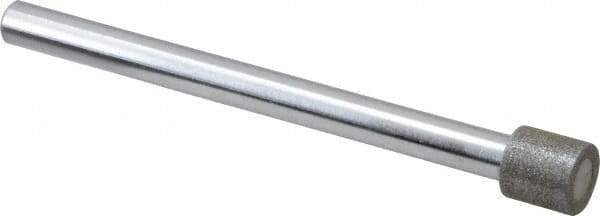 Strauss - 0.394" Head Diam x 0.394" Head Thickness Diamond (Abrasive) Grinding Pin - 1/4" Shank Diam x 3-1/2" Shank Length, (170 Mesh Grit) - Eagle Tool & Supply