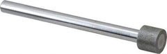 Strauss - 1/2" Head Diam x 0.394" Head Thickness Diamond (Abrasive) Grinding Pin - 1/4" Shank Diam x 3-1/2" Shank Length, (170 Mesh Grit) - Eagle Tool & Supply
