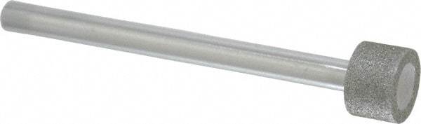 Strauss - 0.591" Head Diam x 0.394" Head Thickness Diamond (Abrasive) Grinding Pin - 1/4" Shank Diam x 3-1/2" Shank Length, (170 Mesh Grit) - Eagle Tool & Supply