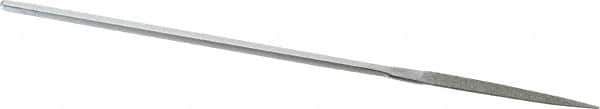 Strauss - 5-1/2" OAL Fine Half Round Needle Diamond File - 11/64" Wide x 1/16" Thick, 1-5/8 LOC, 91 Grit - Eagle Tool & Supply