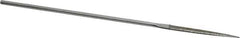 Strauss - 5-1/2" OAL Medium Point Needle Diamond File - 5/32" Wide x 1/16" Thick, 1-5/8 LOC, 126 Grit - Eagle Tool & Supply