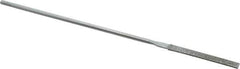 Strauss - 5-1/2" OAL Coarse Equalling Needle Diamond File - 5/32" Wide x 3/32" Thick, 1-5/8 LOC, 181 Grit - Eagle Tool & Supply