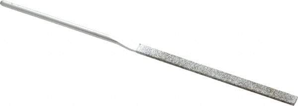 Strauss - 5-1/2" OAL Coarse Taper Needle Diamond File - 1/4" Wide x 1/16" Thick, 2-3/4 LOC, 181 Grit - Eagle Tool & Supply