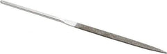 Strauss - 5-1/2" OAL Fine Taper Needle Diamond File - 1/4" Wide x 1/16" Thick, 2-3/4 LOC, 91 Grit - Eagle Tool & Supply