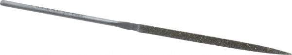 Strauss - 5-1/2" OAL Coarse Three Square Needle Diamond File - 9/64" Wide x 9/64" Thick, 2-3/4 LOC, 181 Grit - Eagle Tool & Supply