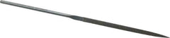 Strauss - 5-1/2" OAL Fine Three Square Needle Diamond File - 9/64" Wide x 9/64" Thick, 2-3/4 LOC, 91 Grit - Eagle Tool & Supply