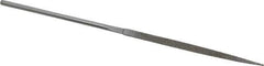 Strauss - 5-1/2" OAL Medium Half Round Needle Diamond File - 13/64" Wide x 1/16" Thick, 2-3/4 LOC, 126 Grit - Eagle Tool & Supply