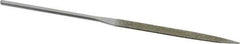 Strauss - 5-1/2" OAL Coarse Knife Needle Diamond File - 13/64" Wide x 1/16" Thick, 2-3/4 LOC, 181 Grit - Eagle Tool & Supply