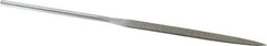 Strauss - 5-1/2" OAL Fine Knife Needle Diamond File - 13/64" Wide x 1/16" Thick, 2-3/4 LOC, 91 Grit - Eagle Tool & Supply