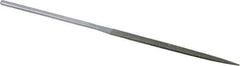 Strauss - 5-1/2" OAL Medium Knife Needle Diamond File - 13/64" Wide x 1/16" Thick, 2-3/4 LOC, 126 Grit - Eagle Tool & Supply