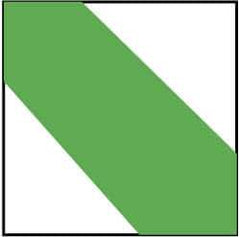 NMC - Green & White Striped Vinyl Tape - 2" Wide x 108' Long x 0.002" Thick, General Traffic - Eagle Tool & Supply