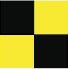 NMC - Black & Yellow Checkered Vinyl Tape - 2" Wide x 54' Long x 0.002" Thick, General Traffic - Eagle Tool & Supply