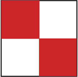 NMC - Red & White Checkered Vinyl Tape - 2" Wide x 108' Long x 0.002" Thick, General Traffic - Eagle Tool & Supply