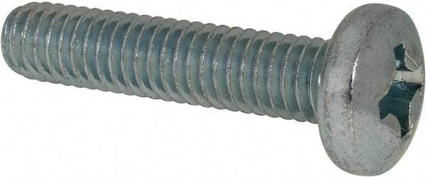 Value Collection - 5/16-18 UNC, 1-1/2" Length Under Head Phillips Drive Machine Screw - Pan Head, Grade 2 Steel, Zinc-Plated Finish, Without Washer - Eagle Tool & Supply