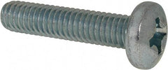 Value Collection - 5/16-18 UNC, 1-1/2" Length Under Head Phillips Drive Machine Screw - Pan Head, Grade 2 Steel, Zinc-Plated Finish, Without Washer - Eagle Tool & Supply