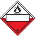 NMC - Fire (Graphic), Pressure Sensitive Vinyl Fire Sign - 10-3/4" Wide x 10-3/4" High - Eagle Tool & Supply