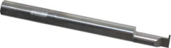 Accupro - 0.0175" Groove Width, 0.187" Min Hole Diam, 3/8" Max Hole Depth, Retaining Ring Grooving Tool - 0.05" Projection, 1-5/8" Shank Length, 2" OAL, Solid Carbide, Bright Finish - Exact Industrial Supply