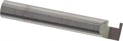 Accupro - 0.063" Groove Width, 3/8" Min Hole Diam, 1/4" Max Hole Depth, Retaining Ring Grooving Tool - 0.11" Projection, 2-1/4" Shank Length, 2-1/2" OAL, Solid Carbide, Bright Finish - Exact Industrial Supply