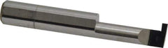 Accupro - 0.088" Groove Width, 3/8" Min Hole Diam, 1" Max Hole Depth, Retaining Ring Grooving Tool - 0.11" Projection, 1-1/5" Shank Length, 2-1/2" OAL, Solid Carbide, Bright Finish - Exact Industrial Supply