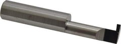 Accupro - 0.094" Groove Width, 1/2" Min Hole Diam, 1-1/4" Max Hole Depth, Retaining Ring Grooving Tool - 0.16" Projection, 1-3/4" Shank Length, 3" OAL, Solid Carbide, Bright Finish - Exact Industrial Supply