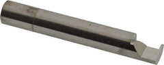 Accupro - 0.047" Groove Width, 3/8" Min Hole Diam, 3/8" Max Hole Depth, Full Radius Grooving Tool - 0.11" Projection, 2-1/8" Shank Length, 2-1/2" OAL, 0.0235" Radius, Solid Carbide, Bright Finish - Exact Industrial Supply