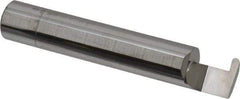 Accupro - 0.094" Groove Width, 1/2" Min Hole Diam, 1/2" Max Hole Depth, Full Radius Grooving Tool - 0.16" Projection, 2-1/2" Shank Length, 3" OAL, 0.047" Radius, Solid Carbide, Bright Finish - Exact Industrial Supply