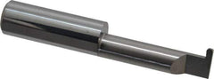 Accupro - 0.094" Groove Width, 1/2" Min Hole Diam, 1-1/2" Max Hole Depth, Full Radius Grooving Tool - 0.16" Projection, 1-1/2" Shank Length, 3" OAL, 0.047" Radius, Solid Carbide, Bright Finish - Exact Industrial Supply